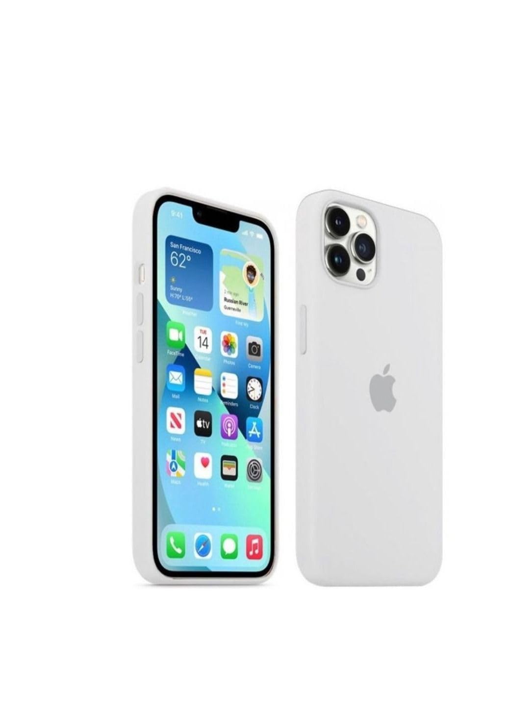 Silicone Case Cover For Apple Iphone 12 Pro Max 6.7Inch White