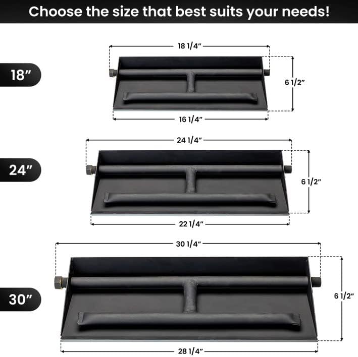 Miniatura 3 de Dreffco Chimenea de gas LP ventilada de 30 pulgadas, quemador de gas de doble fila con kit de conexión completo, específicamente para troncos de