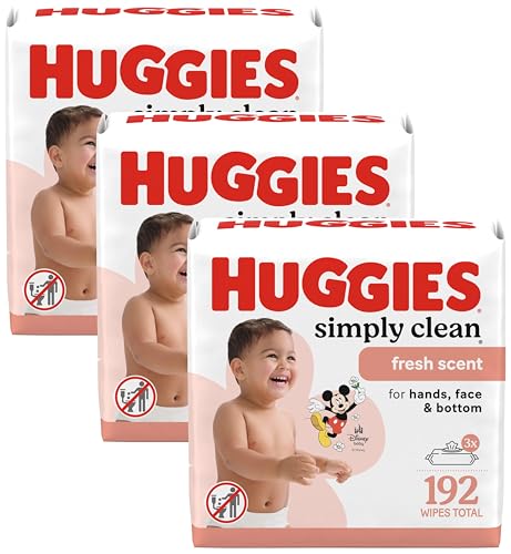 Image of Huggies Simply Clean Fresh Scent Baby Wipes, Flip-Top Packs, Packaging May Vary, 64 Count (Pack of 9)