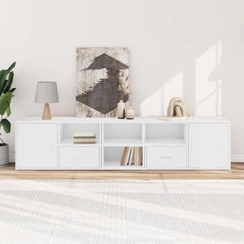 Regał narożny, biały, 200 x 40 x 45 cm, materiał drewnopochodny, wszechstronne miejsce do przechowywania do salonu, przedpokoju i sypialni, z dwoma możliwościami montażu, stabilna płyta górna