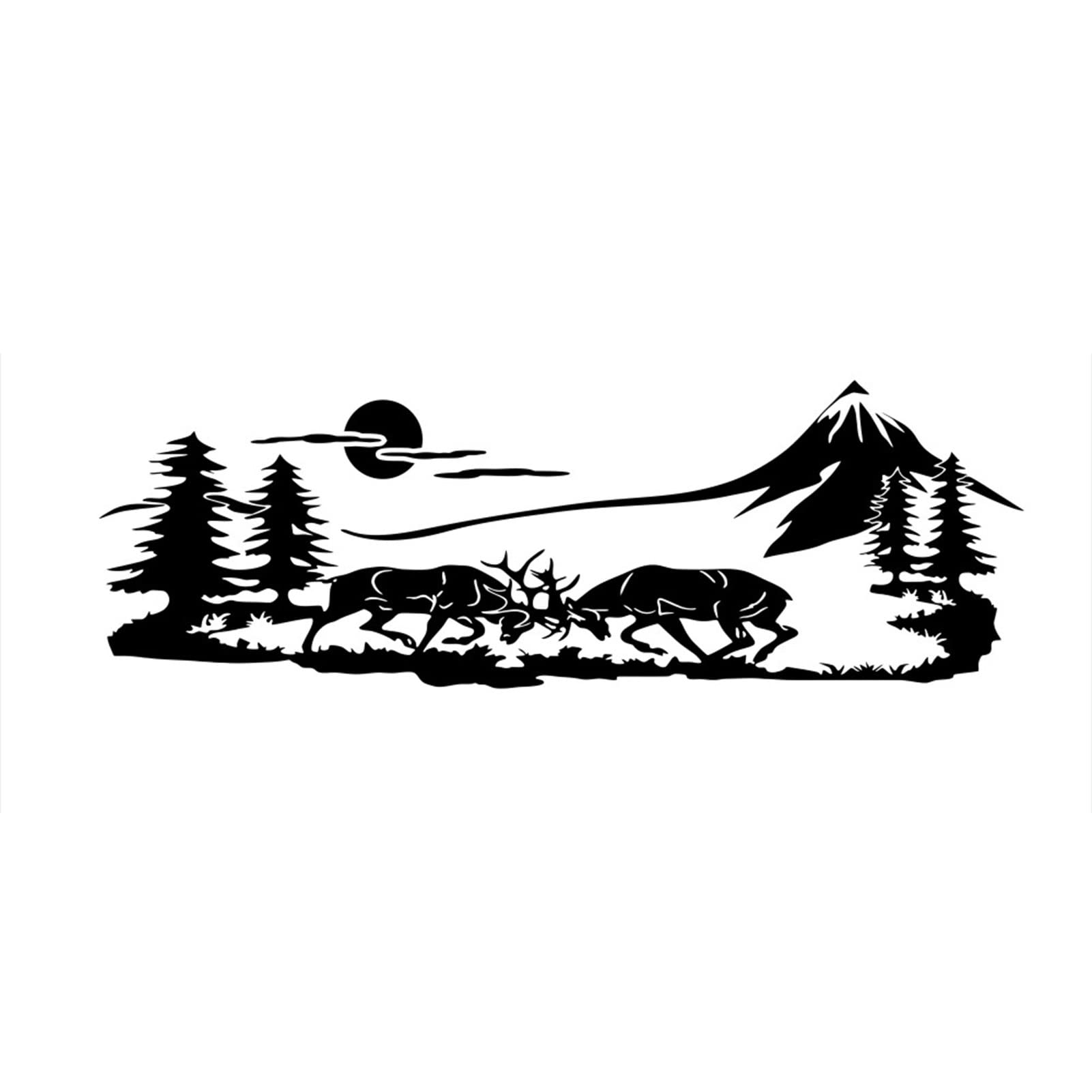 Pepisky2 Pcs Universal Vinyl Trees Mountain Forest Graphic Stickers Car Emblem Graphic Emblem Sticker Body Window Bumper Decorations for RV, Caravan, Truck