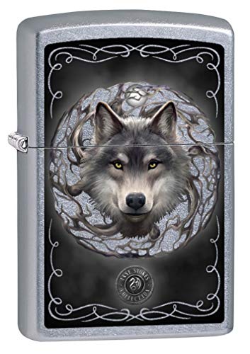 Zippo Lighter: Anne Stokes Wolf - Street Chrome 79260