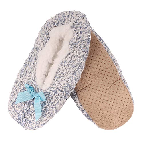 Image of BambooMN Women Soft Warm Fuzzy Non-Slip Slip-On Slippers