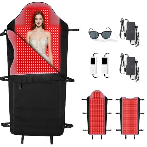 2704 LEDs Full Body Red Light Therapy Mat, 2025 Medical-Grade TPU Light Therapy Pad for Pain Relief, 75