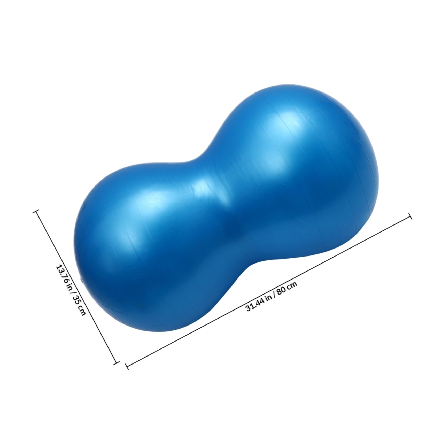 OSALADI Palla per Esercizi Yoga a Forma di Arachide in Pvc Spessa Anti-scoppio 45x90 Cm con Gonfiatore per Allenamento Fitness e Bodybuilding Sicura e Resistente