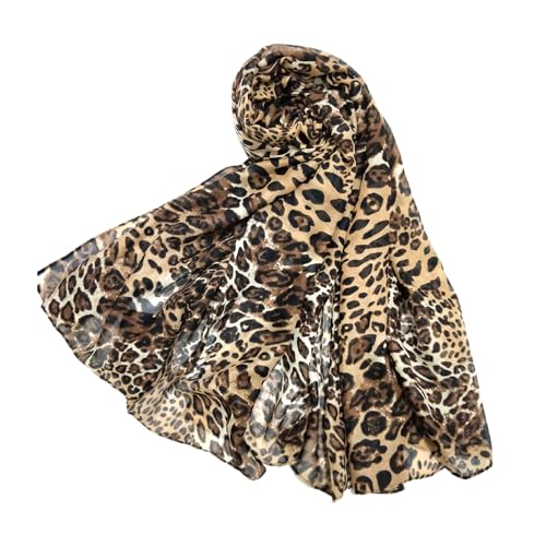 HDGSAFD Bufanda de Seda Con Estampado de Leopardo Para Mujer - Accesorio de Invierno Cálido y Moderno - Regalo Adecuado