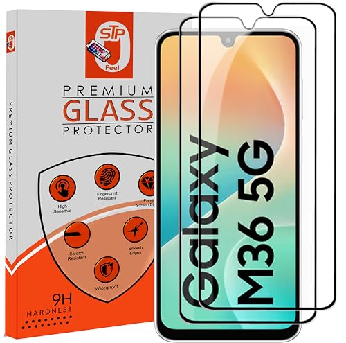 Image of Premium Tempered Glass Screen Protector Guard Compatible For Samsung Galaxy M36 5G / F36 5G (6.7 Inch, Pack of 2) | Edge to Edge Coverage With Easy to installation kit for Smartphone