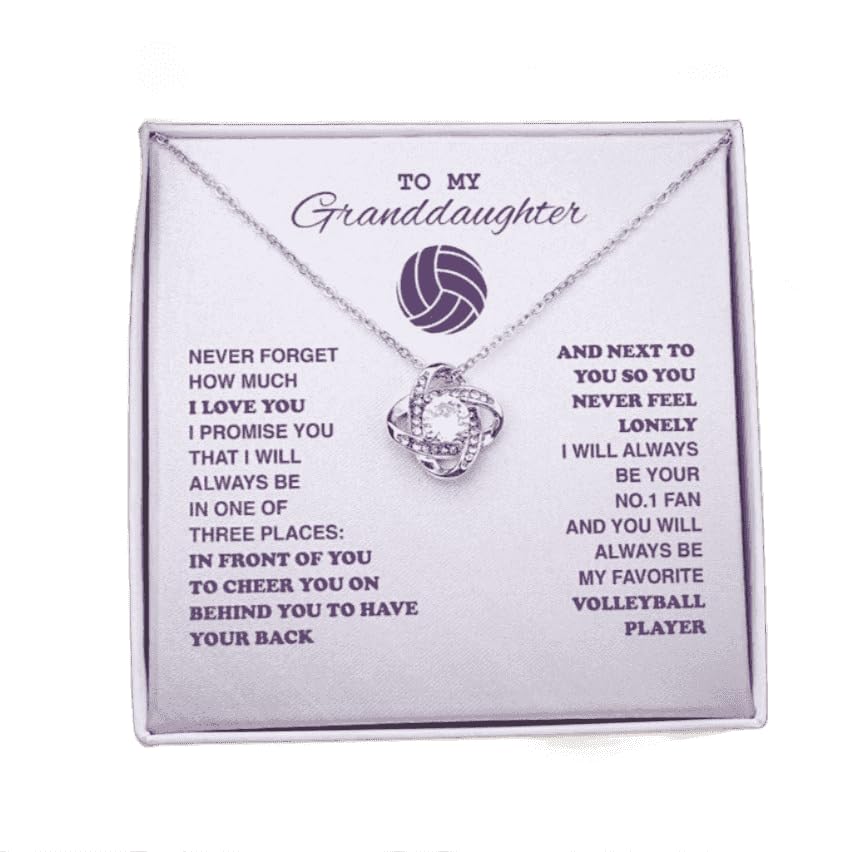 Athlete's Gift Shop To My Volleyball Granddaughter - Love Knot Necklace