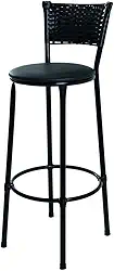 BANQUETA ALTA PRETA COZINHA BAR BALCÃO AREA GOURMET (PRETO)
