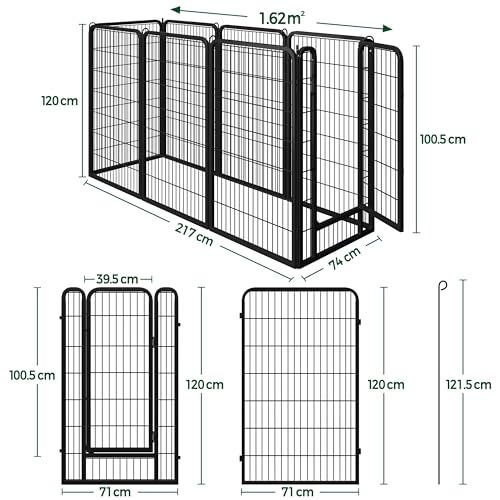 Yaheetech ペットサークル 大型犬用 高さ120cm の商品画像 2