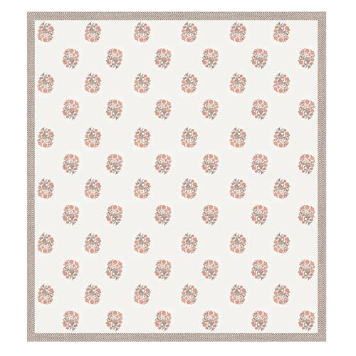 Image of DE CAMA Since 1997 | 100% Cotton 300 TC Premium King Size Bedsheet for Double Bed (90 x 108 Inch) with 2 Pillow Covers Set (17 x 27 Inch) Designer Printed Bedsheet Set - Birds of Wings Orange