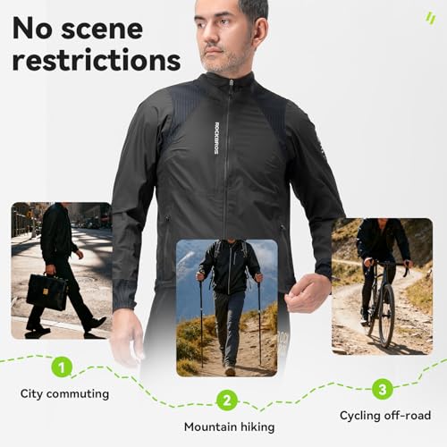 ROCKBROS Men's Cycling Rain Jacket