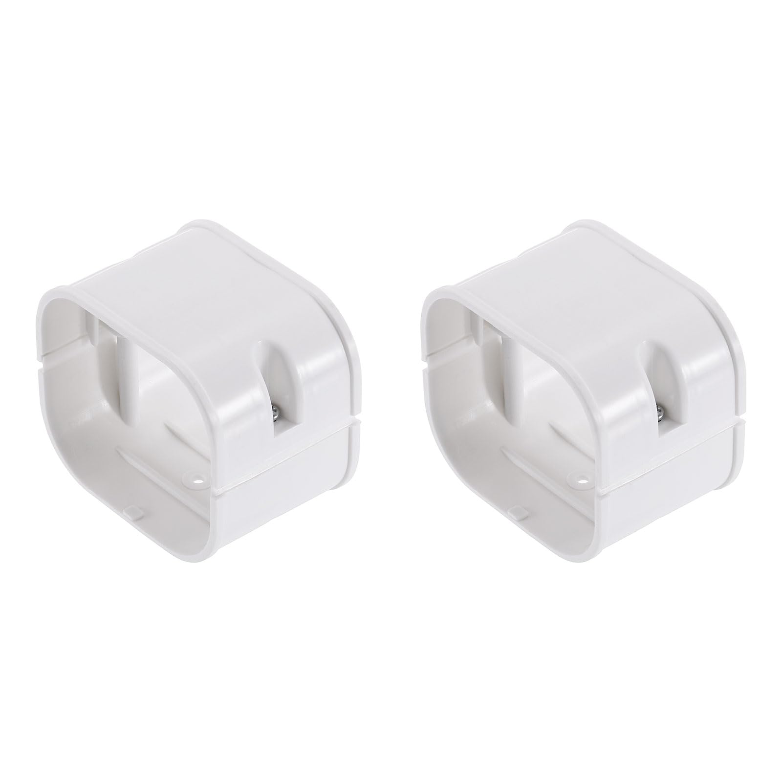 PATIKIL 3" PVC Decorative Line Cover, 2 Pack Line Cover Kit Tubing Parts Accessories for Air Conditioner Central AC Heat Pump (White)