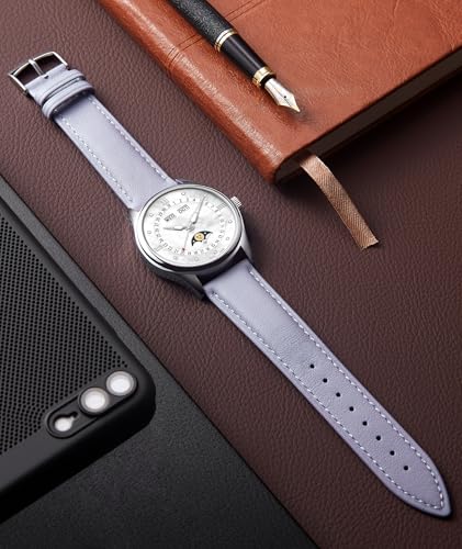 Image of BINLUN Leather Watch Bands Quick Release Premium Calfskin Replacement Watch Strap Multicolors Watchbands for Men Women 12mm 14mm 16mm 18mm 19mm 20mm 21mm 22mm