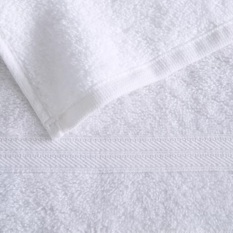 Confezione da 4 teli da bagno grandi (70 x 120 cm) 100% cotone egiziano pettinato ad alta assorbenza, 500 g/m², qualità alberghiera (bianco)