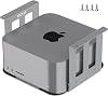 IFCASE Aluminum Under Desk Mount for Mac Studio M1 Max Ultra with Anti-Scratch Pad Silver