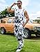 YXLUOKY Cow Print Overalls for Men Animal Pants Fall Jumpsuit Bibs Coveralls(Cow Print,XL)
