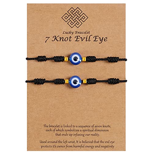 Image of VIBILIA Evil Eye Bracelets for Women Men Friendship Bracelet