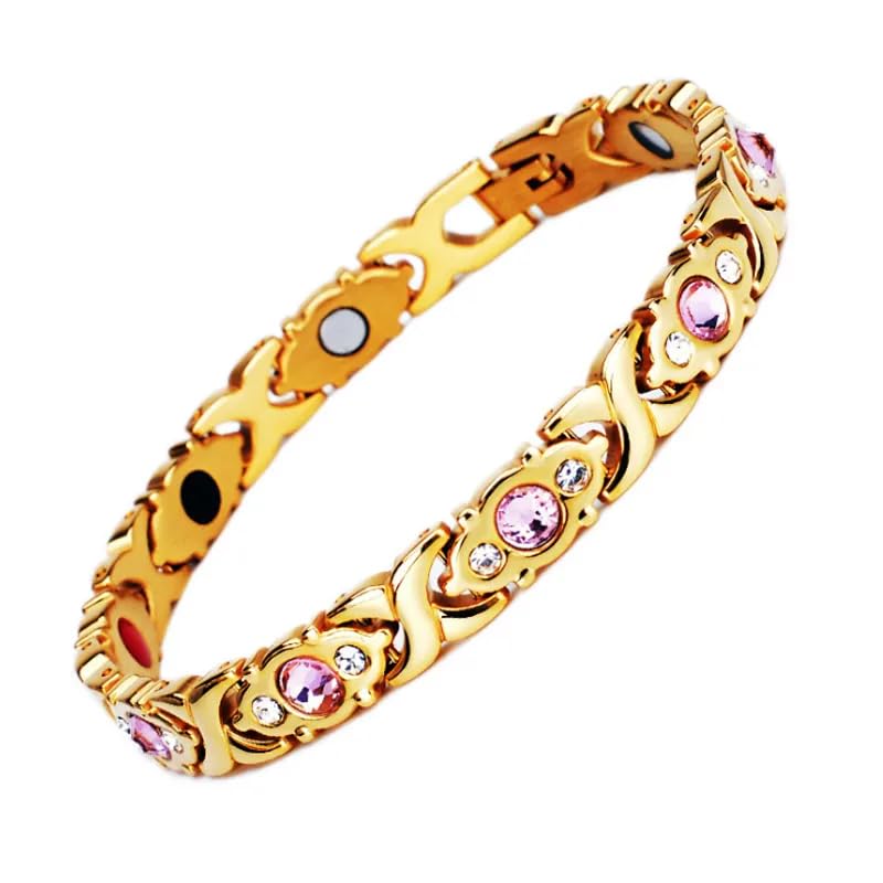 Charismatic Care Magnetic Bio Energy Titanium Bracelet for Womens and Girls (Gold) (B0CZYMW9PL) Amazon Price History, Amazon Price Tracker