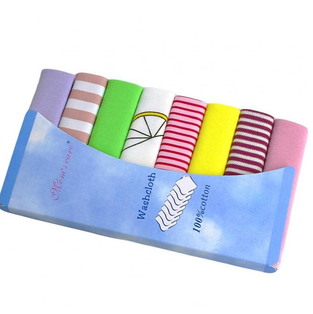 Froiny Men's 8Pcs/Pack Cotton Newborn Baby Towels Saliva Towel Nursing Towel Baby Boys Girls Washcloth