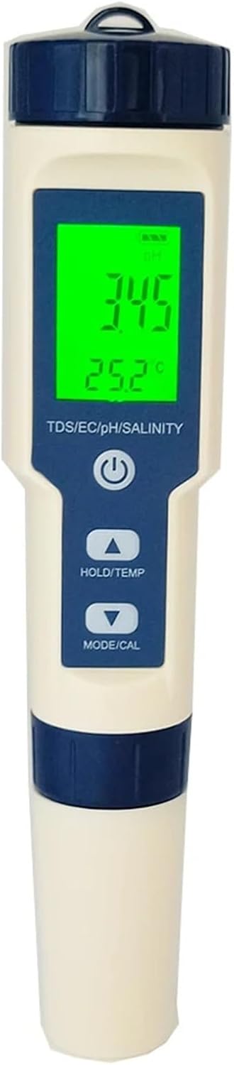 Digital Water Tester Quality Pen 5 in 1 TDS EC PH Salinity Temperature Meter for Pools Drinking Aquariums