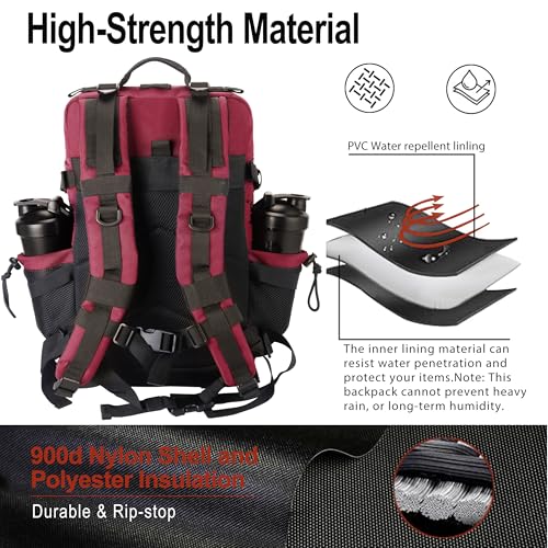 Image of LHI Tactical Military Backpack for Men 25L /45L Large Molle Army Assault Pack 3 Day Hiking Rucksack With Bottle Holder