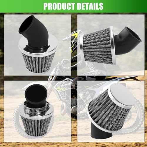 Image of 44mm 45mm 46mm Filter 45 Degree Angled for 50cc-90cc 110cc 125cc 140cc 150cc 200cc 250cc GY6 ATV Scooter Quad Go Kart Moped Pit Dirt Bike Suzuki Baja 1.77inch