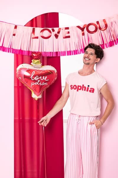 I love you pink banner romantic decoration for Valentine's Day, Party, Wedding, Anniversary, Professional and DIY enthusiasts.