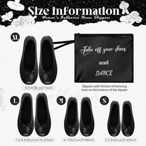 12 Pairs Sequin Foldable Wedding Flats Bulk Bridesmaid Glitter Ballet Slippers with Pouch Bridal Shower Party Dancing Shoes for Women Guests Bridesmaids2