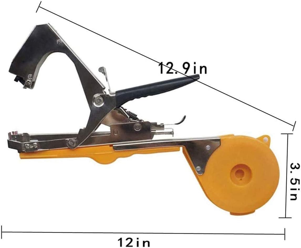Plant Tying Machine, Gardening Tools Flower Tape Taping Tools, Tapetool Machine, Gardening Gadgets Garden Claw Tool Garden Hand Tools for Vegetable, Grape, Tomato, Cucumber (Yellow)