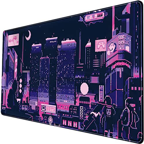 Gaming Mouse Pad Large Desk Accessories For Men Desk Mat Protector Computer Office Desktop Pc Setup Organizers Home Table Game Decor Big Mouse Pad 31.5X15.7 In-With Stitched Eges Non-Slip Base #TOP5