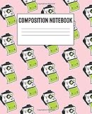  Composition Notebook: Wide Ruled Paper Notebook For Kids, School And Collage - Cute Polaroid Camera Pattern