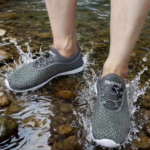 Image of DOUSSPRT Women's Water Shoes Quick Dry for Beach Swim Pool Fishing | Adult Breathable Summer Walk Aqua Sandals for River Athletic Boating Kayaking Diving Sport