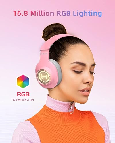 Miniatura 4 de HECATE by Edifier G2 II Pink Gaming Headset USB Wired Pink Gaming Headphones with Cat Ear for PCMACPS4PS5 71 Surround Sound Detachable Cat Ear and