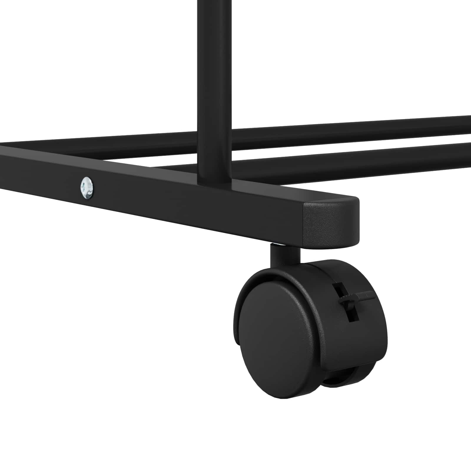 Kleiderständer Kleiderstange Garderobenständer Metall freistehend Schwarz 80 x 53 x 156 cm stabil platzsparend für Schlafzimmer Flur Wohnzimmer mit Rollen tragbar vielseitig