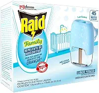 Raid Repelente Eletrico Líquido Family, 45 Noites, 1 Aparelho e 1 Refil de 32,9ml