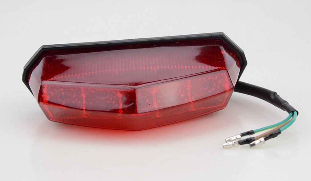GOOFIT Fanale posteriore in plastica universale sostituzione per fanale posteriore del freno indicatore di direzione indicatore di direzione lampadine a LED sostituzione per ATV Scooter Bike