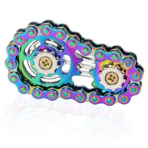 Jouets Fidget en métal, Jouet Fidget en chaîne de vélo avec 2 Vitesses, Jouets Fidget pour Les Doigts pour soulager l'anxiété Gadgets pour Les Adultes