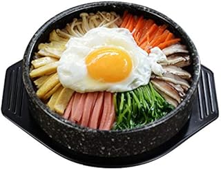 MLXG Ceramic Dolsot,korean Cooking Stone Bowl,sizzling Hot Pot For Bibimbap,premium No Lid Soup Bowl,perfect For Home & Restaurant Black 0.8l