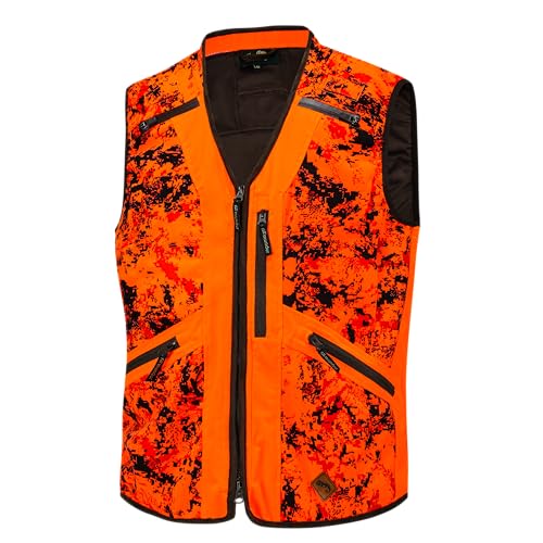 Image of Atenze Blaze Orange Camo Hunting Vest Jacket for Man