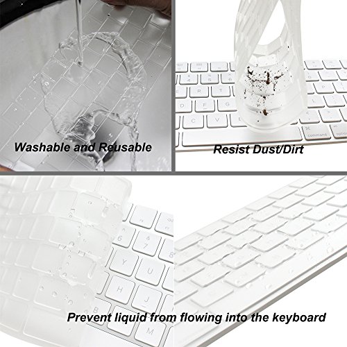 Proelife Ultra Thin Silicone Keyboard Protector Cover Skin For Apple Imac Magic Keyboard & Magic Keyboard 2 (Without Numeric Keypad, U.s Version, Model: Mla22L/A--A1644) (Transparent) #TOP3