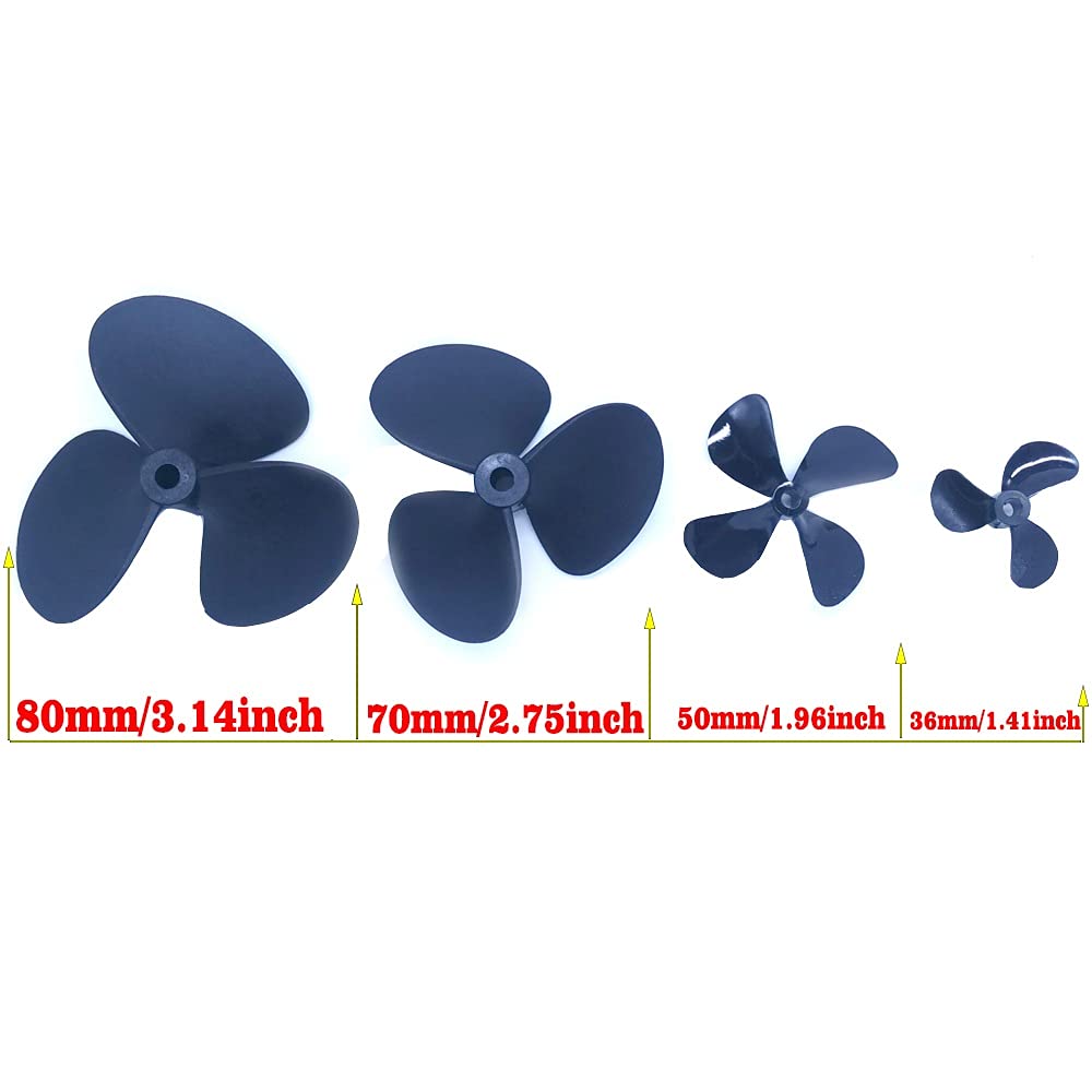 per Elica CW a 3 pale da 80 mm con manicotto da 180 mm