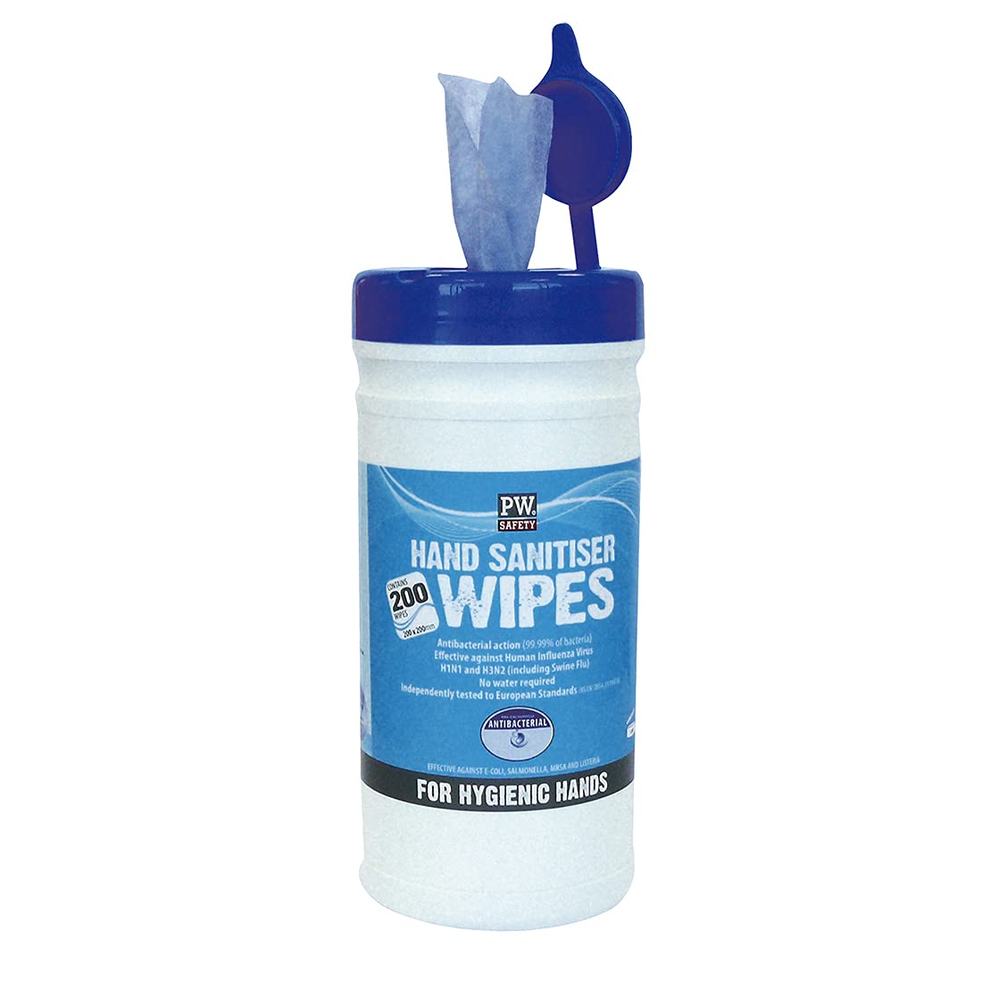 Portwest IW40 Hand Sanitiser Wipes (200 Wipes) Blue