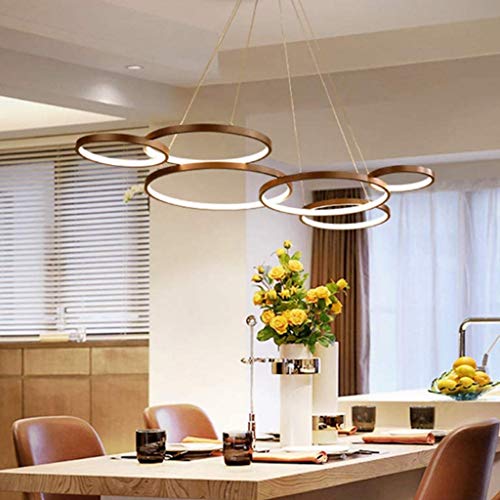 Moderna Lampada Sospensione LED 88W 6Rings
