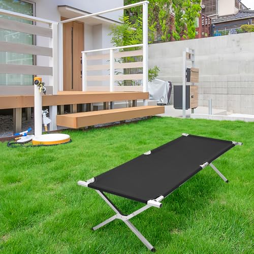 Lit de camp pliant pour adulte grande surface de couchage 190x64cm