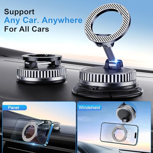 Chiclish Magnetic MagSafe Car Mount – Dual Dashboard & Windshield Suction — view 2