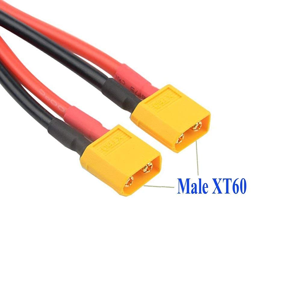 XT60 Parallel Battery Connector Male/Female Cable Dual Extension Y Splitter/ 3-W