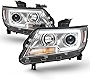 ACANII - For 2015-2022 Chevy Colorado Pickup Truck LED Tube Chrome Projector Headlights Headlamps, Driver & Passenger