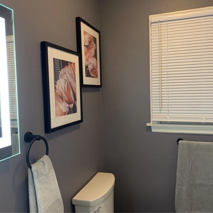 Matte Black Stainless Steel Wall Mounted Towel Ring Set