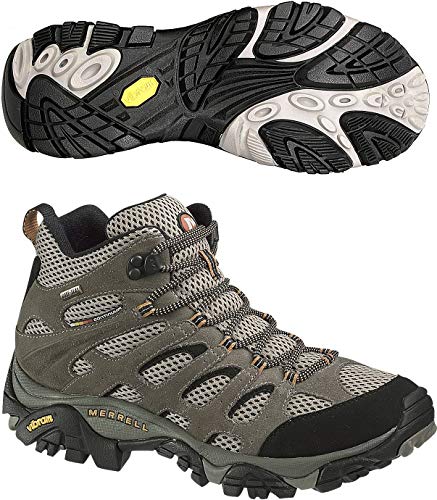 Merrell - Moab Mid Gtx, Scarpe Da Trekking da uomo, Grigio/Marrone, 41 EU